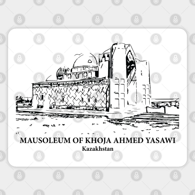 Mausoleum of Khoja Ahmed Yasawi - Kazakhstan Magnet by Lakeric